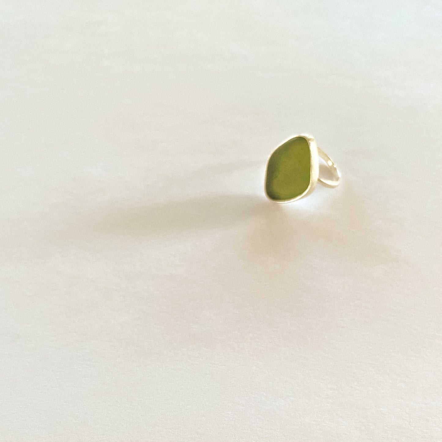 Green Sea Glass Ring
