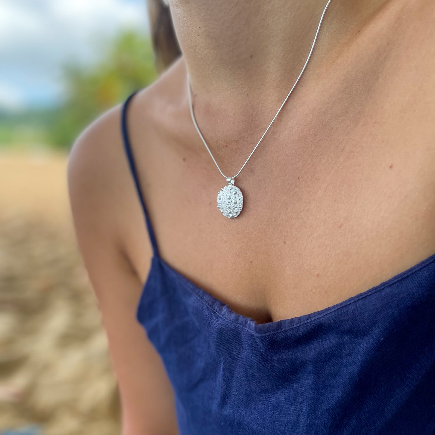 Sterling Silver Sea Urchin Necklace