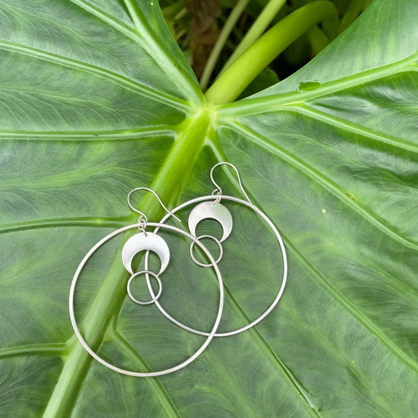 Silver Chandra Hoop Earrings