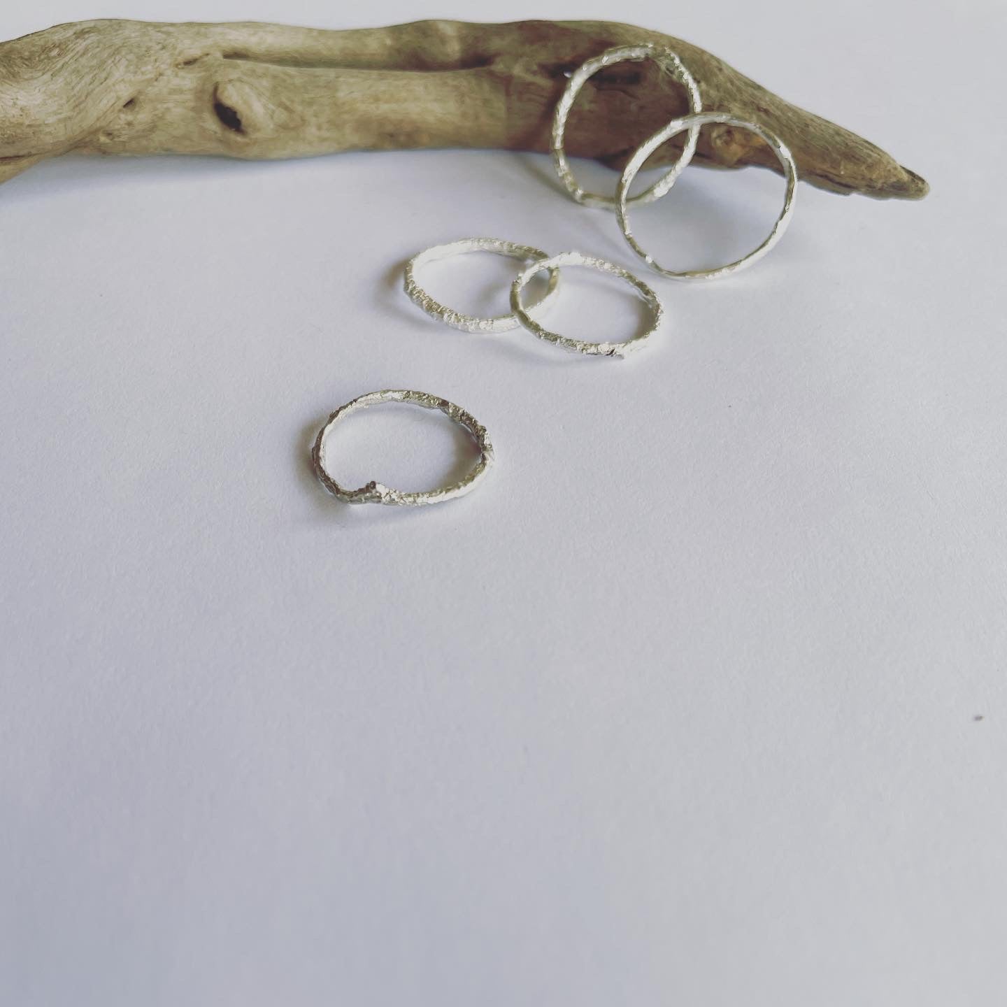 Silver Twig Ring