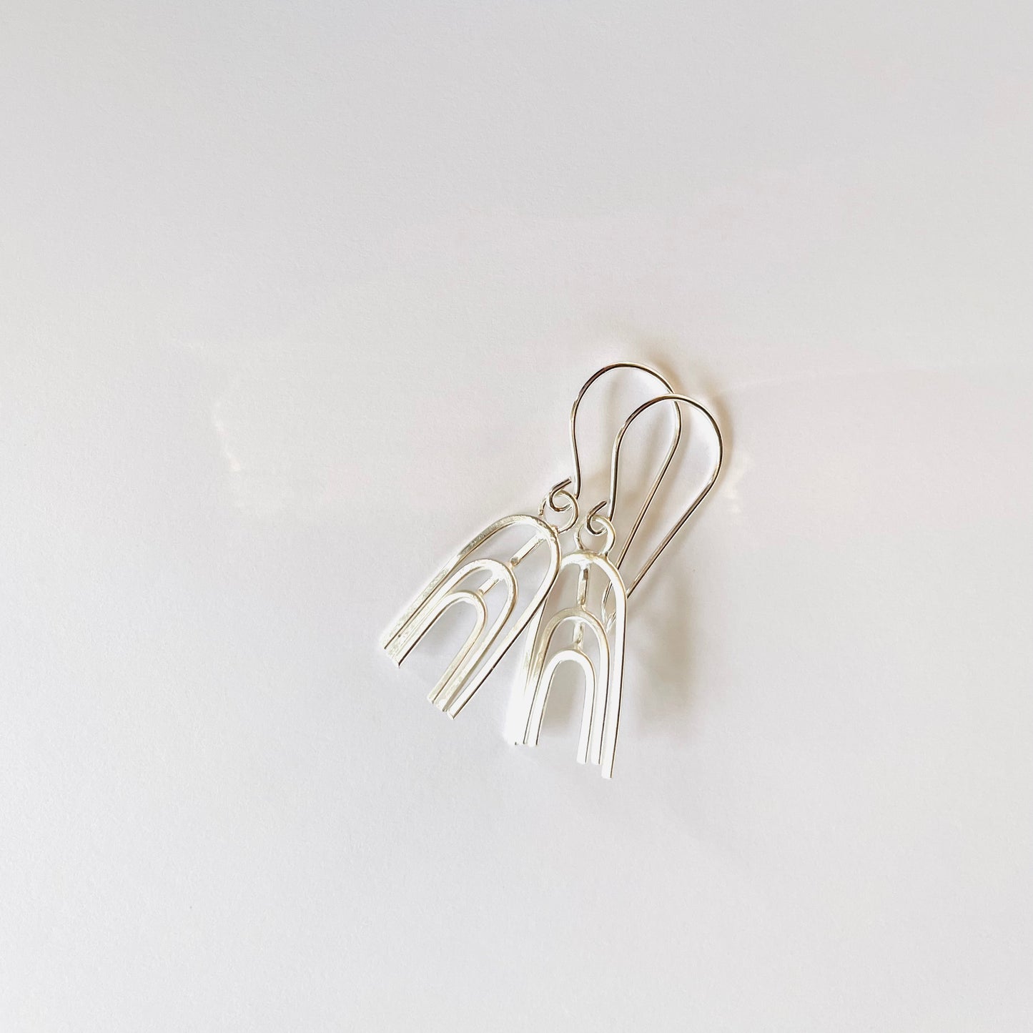 sterling silver rainbow earrings