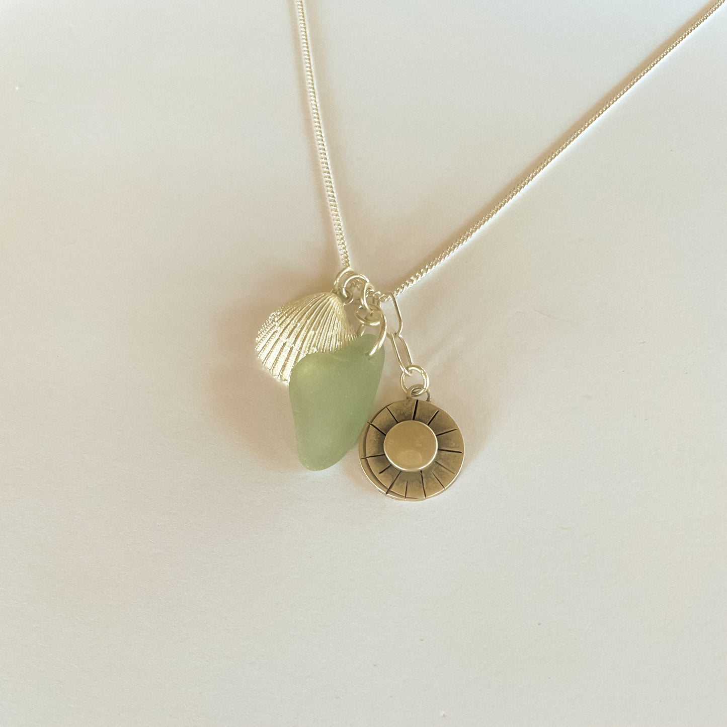 Sunshine and Sea Trio necklace