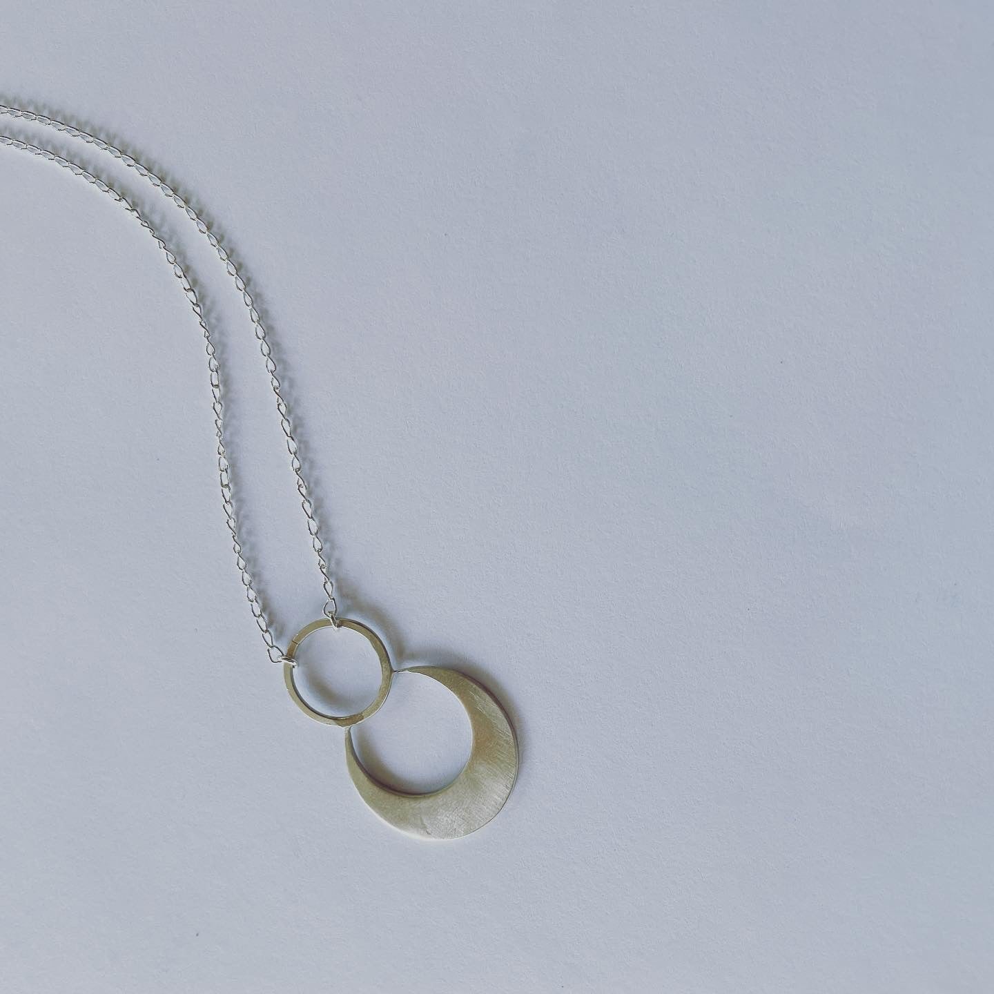 The Chandra pendant To the moon 🌙 The divine feminine. The Chandra pendant is on sterling silver chain.