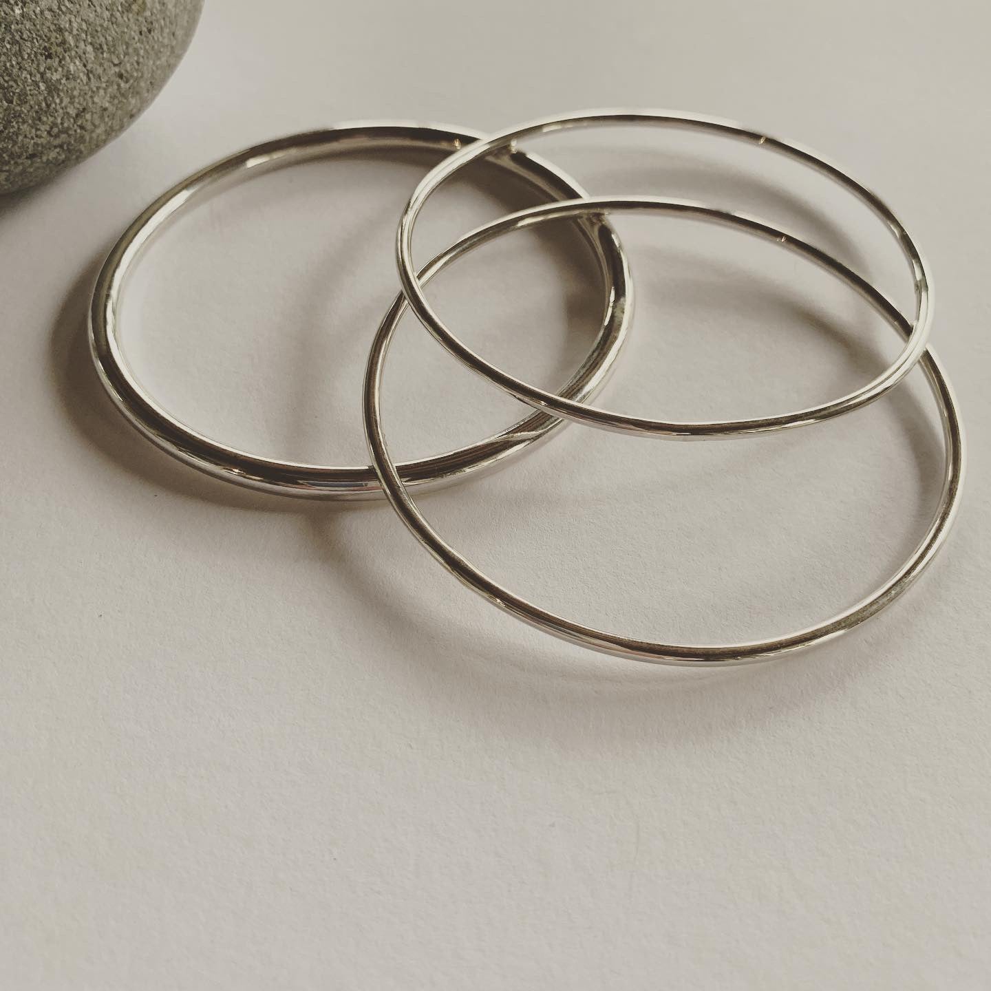 Thin Silver Bangle