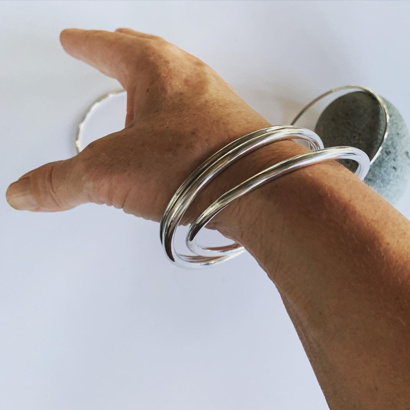 Thick Solid Sterling Silver Bangle