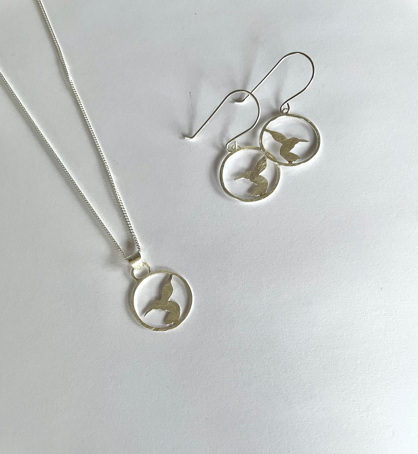 Sunbird Hoops on french ear hooks
