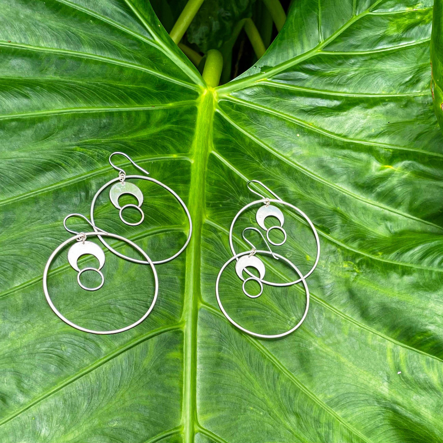 Silver Chandra Hoop Earrings
