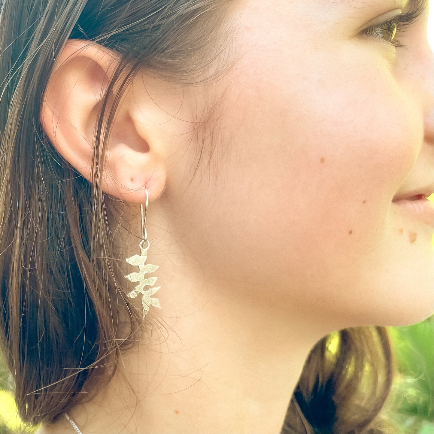 Heliconia dangle earrings