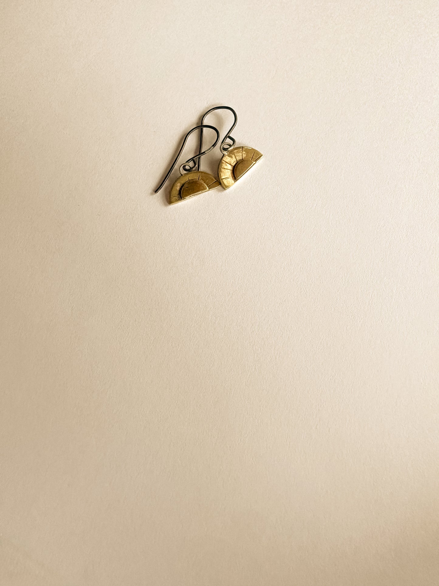 Brass Sunrise earrings