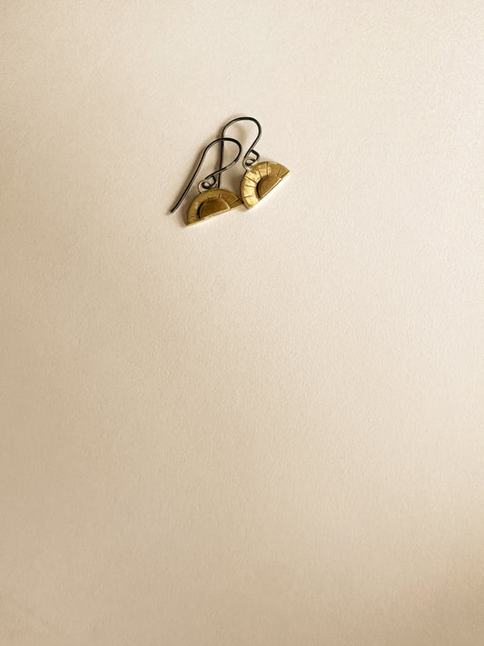 Brass Sunrise earrings