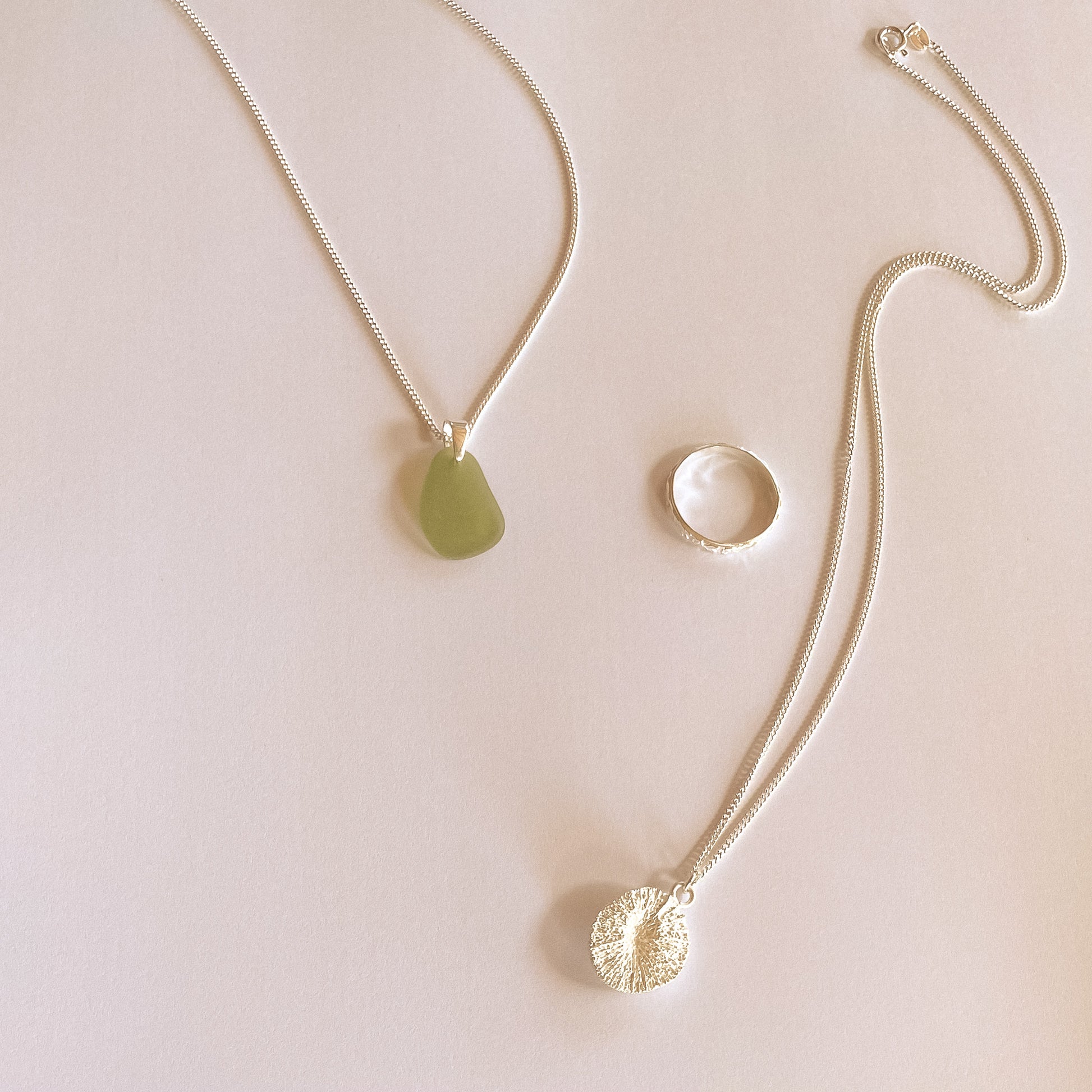 green sea glass necklace