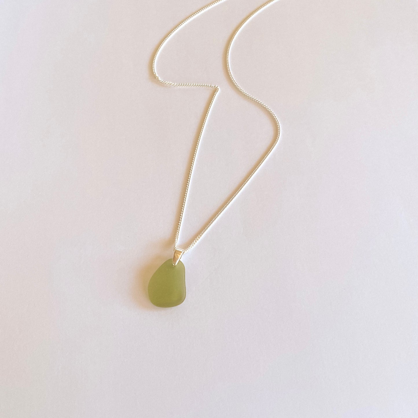 Green Sea Glass Necklace