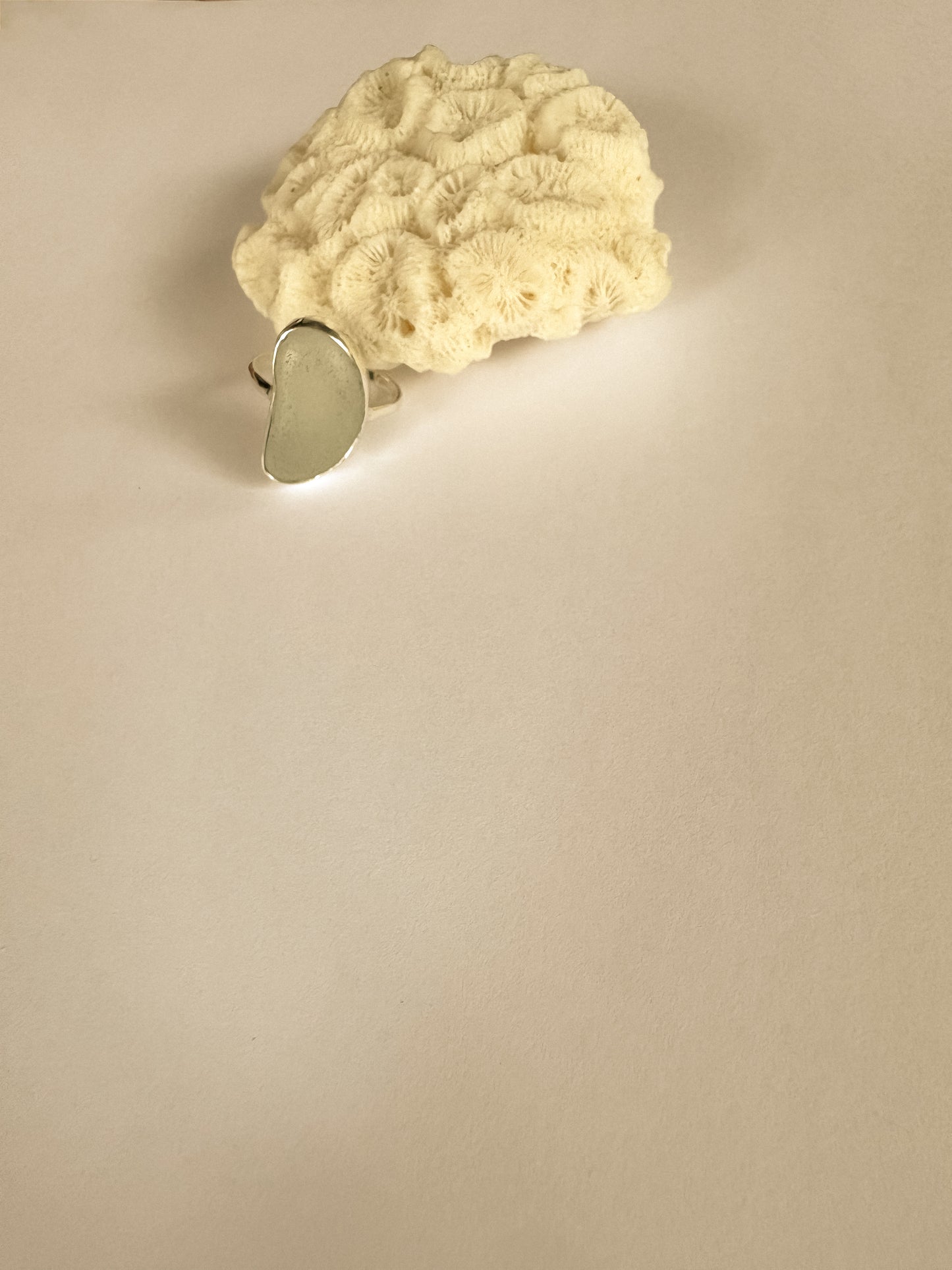 Sea Foam Sea Glass ring