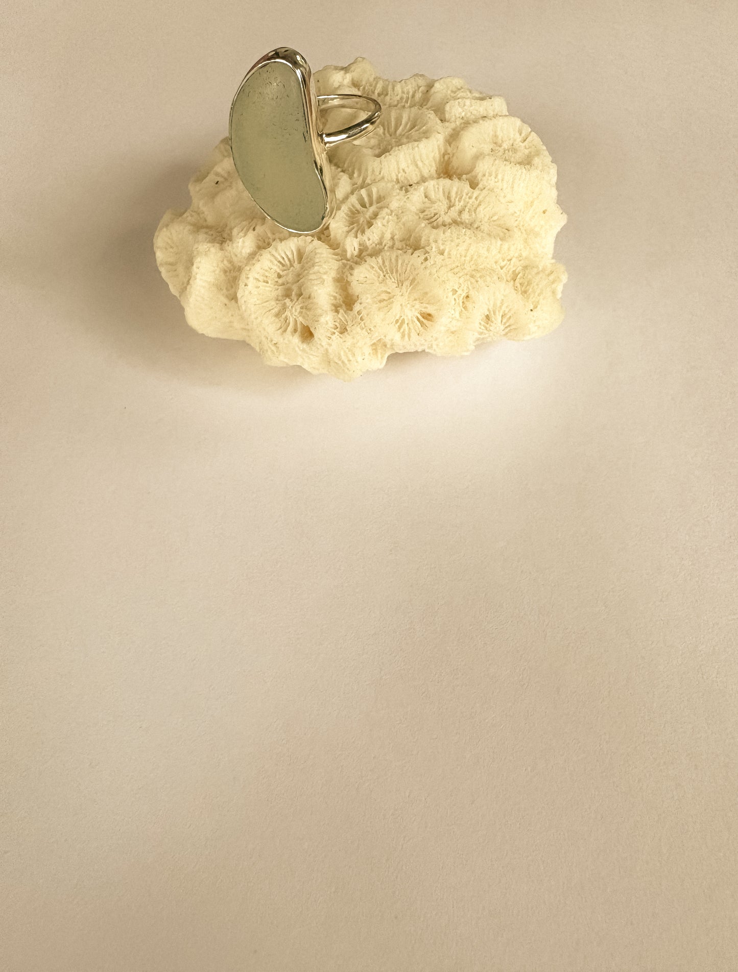 Sea Foam Sea Glass ring