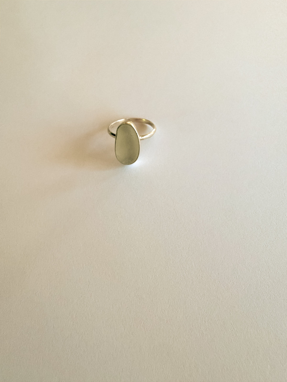 Clear Sea Glass ring