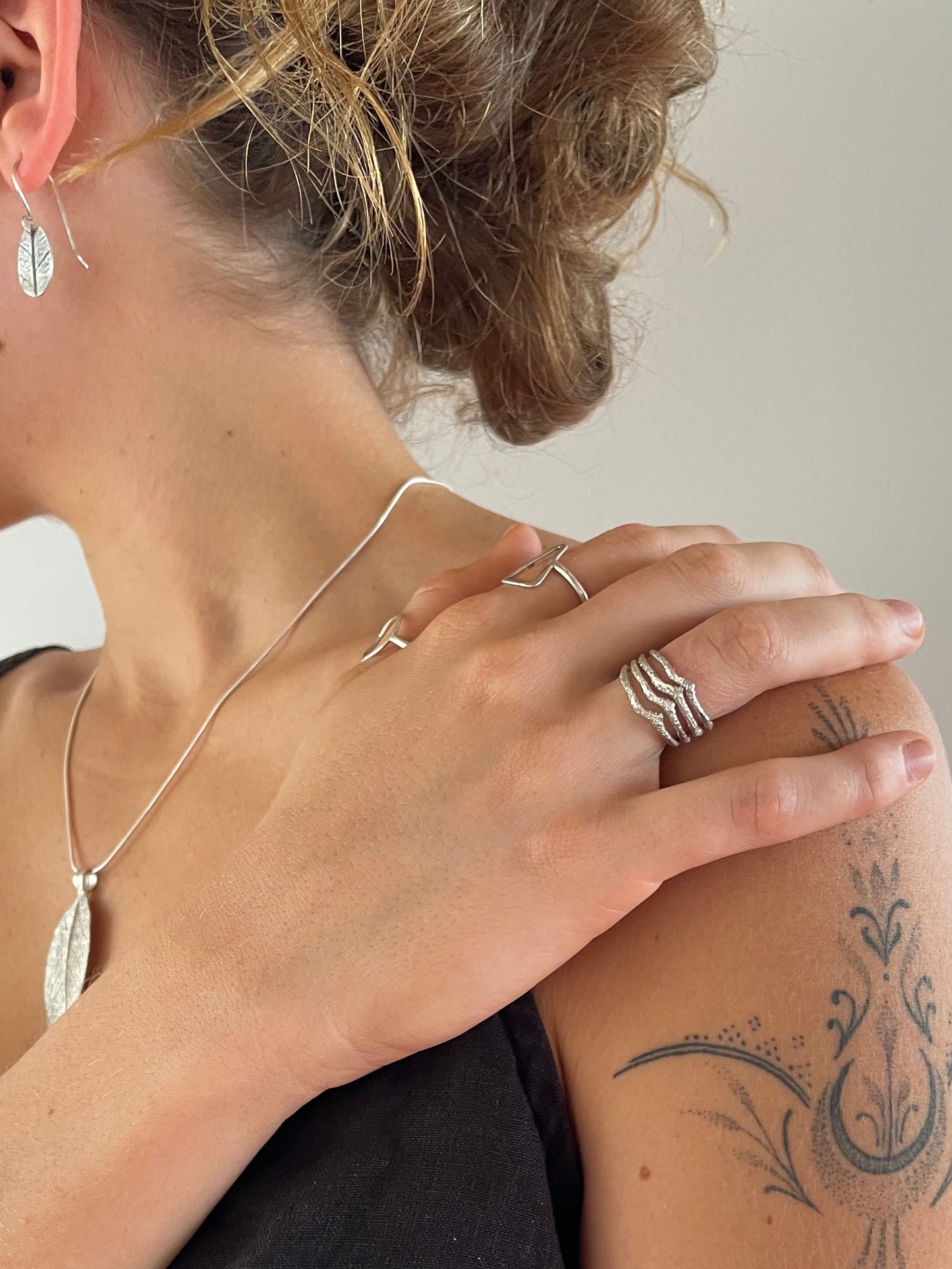 Silver Twig Ring