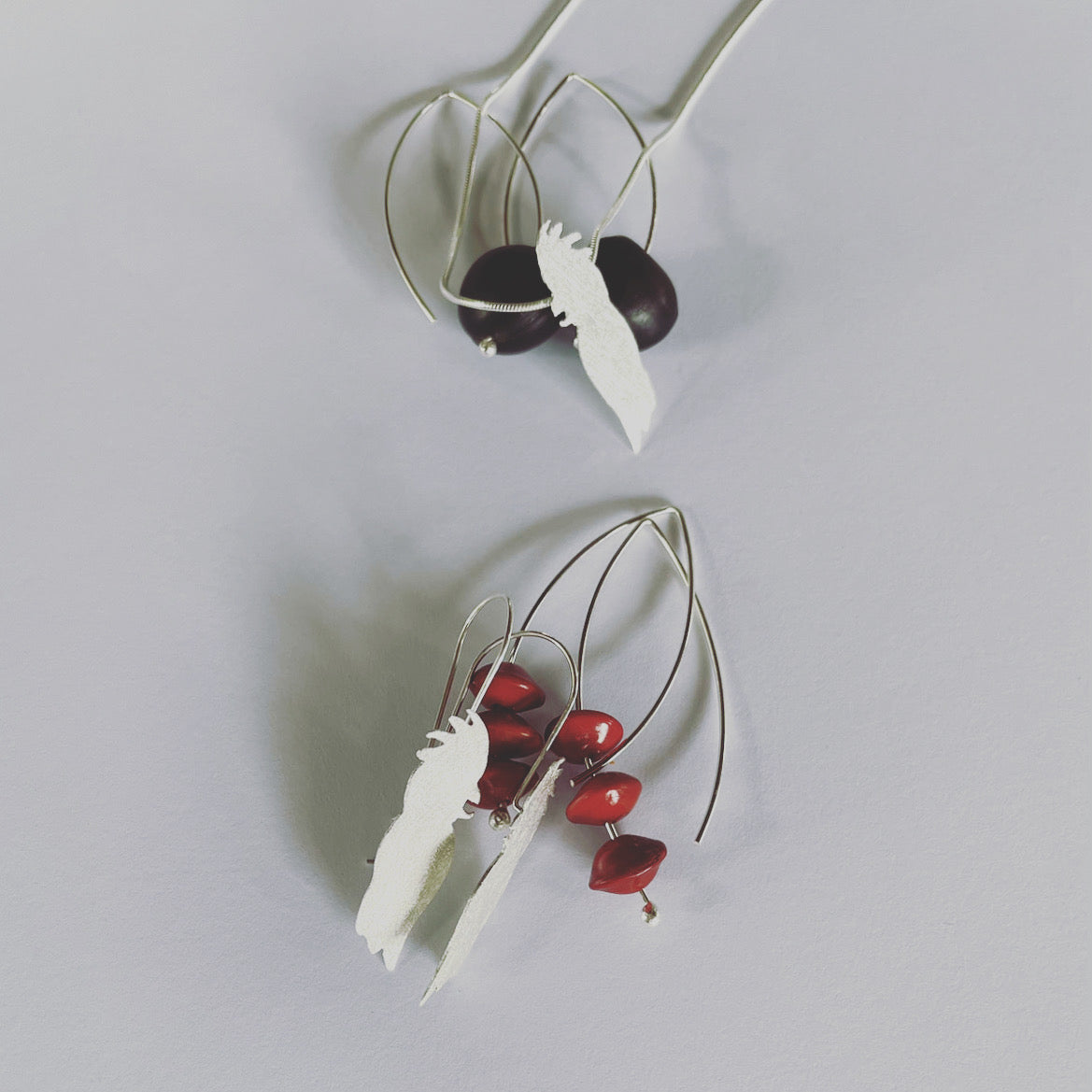 Black Cockatoo Earrings