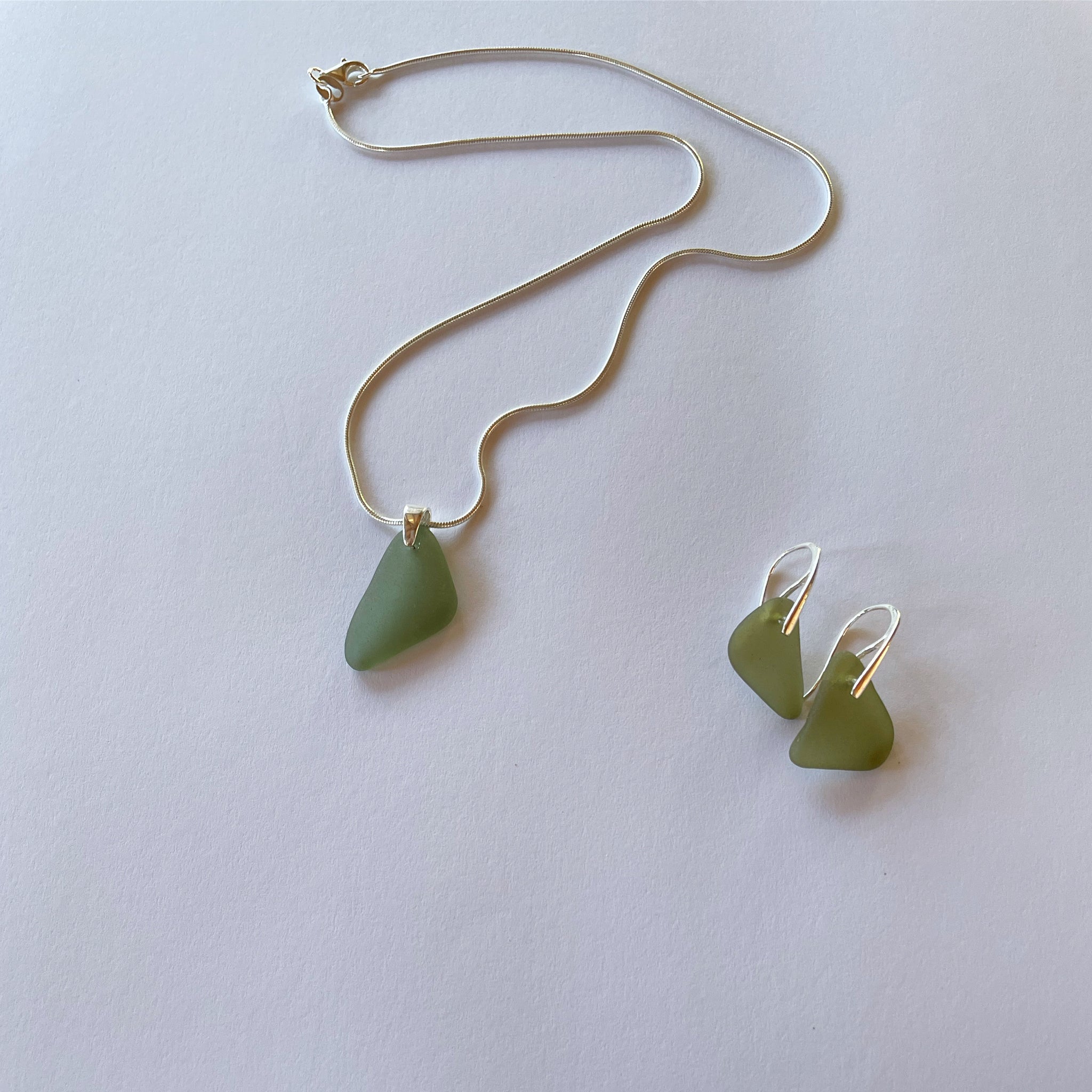 Green Sea Glass Pendant